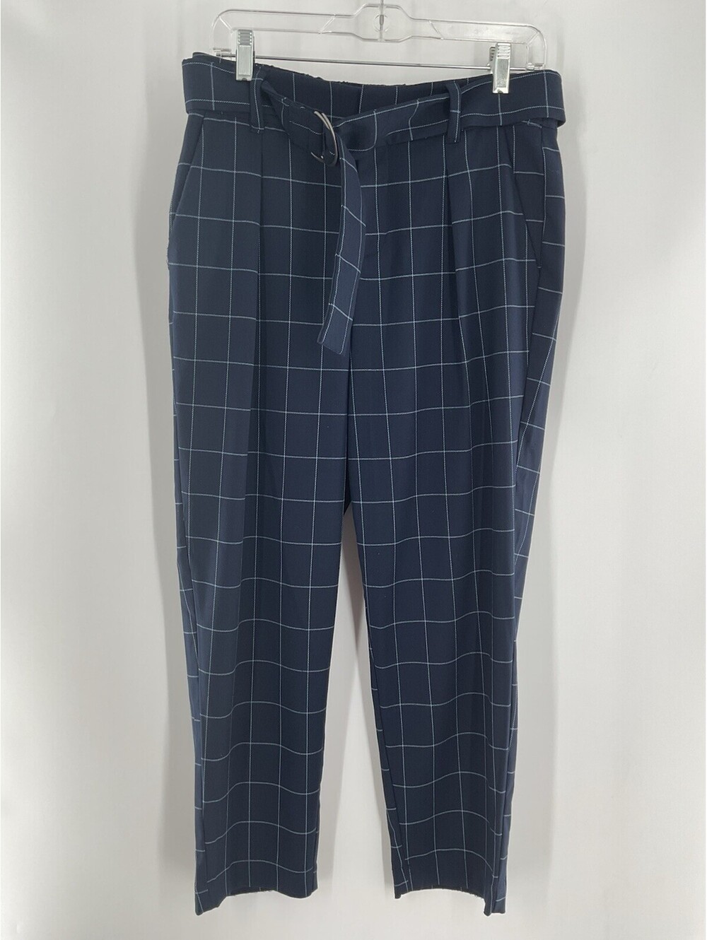 Size 6 Belted Blue Dress Pants 132 - Picture 2 of 5